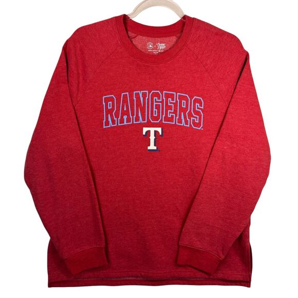 Campus Lifestyle MLB Texas Rangers Baseball Graphic Sweatshirt Red Medium‎ - Picture 1 of 7